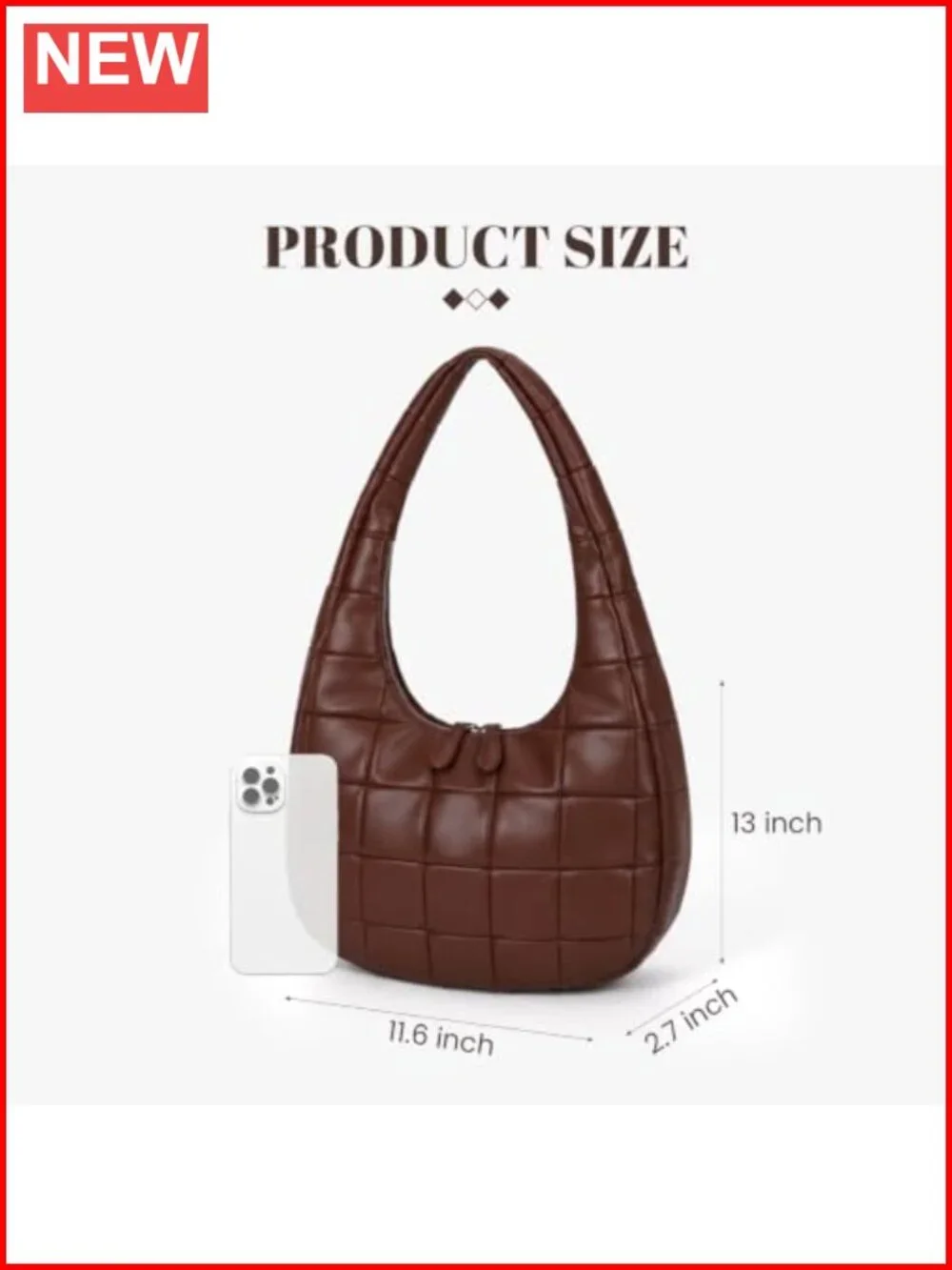 Soft PU Leather Crescent Hobo Shoulder Bag Dual Zipper Patchwork Women